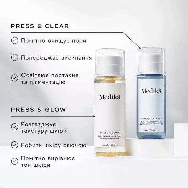 PRESS & CLEAR - змінна пляшкаПрес енд клір &mdash; відлущувальний ВНА-тонік з 2% інкапсульованою саліциловою кислотою med_222734 фото