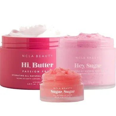 Набір для догляду за тілом та губами &laquo;Маракуйя та грейпфрут&raquo; NCLA Beauty Hi, Butter & Sugar, Sugar & Sugar Body Scrub krk_1067964506 фото