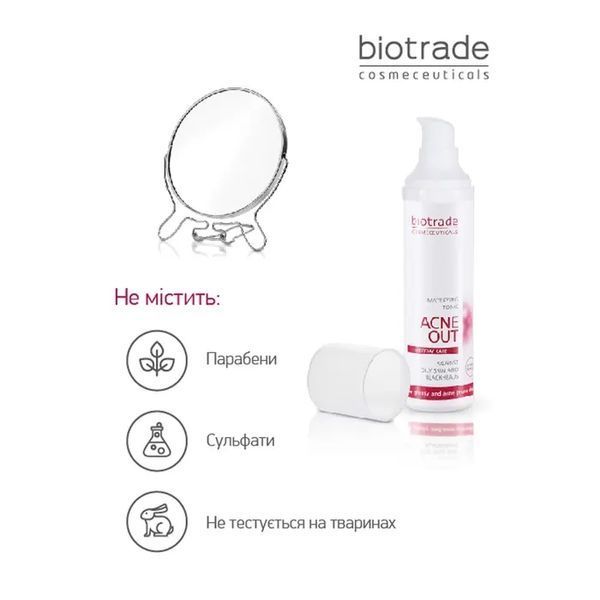 Матуючий тонік ACNE OUT / Для жирної шкіри та при легких формах акне 60 мл  biotr_982996 фото