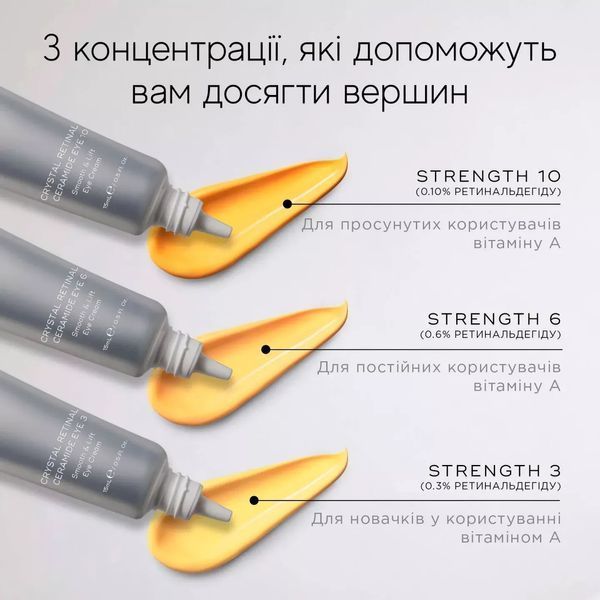 CRYSTAL RETINAL&reg; CERAMIDE EYE 10Крістал ретиналь серамайд ай &mdash; крем для розгладження та підтягування шкіри навколо очей з вітаміном А med_789623 фото