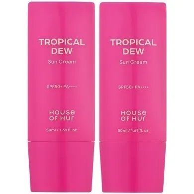 Набір зволожувальних сонцезахисних кремів для обличчя SPF50+ PA++++ House of Hur Tropical Dew Sun Cream, 2 в 1 krk_1319317496 фото