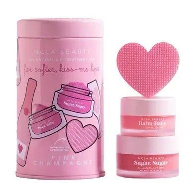 Подарунковий набір для догляду за губами &laquo;Рожеве шампанське&raquo; NCLA Beauty Pink Champagne Lip Care Set, 3 в 1 krk_2892739973 фото