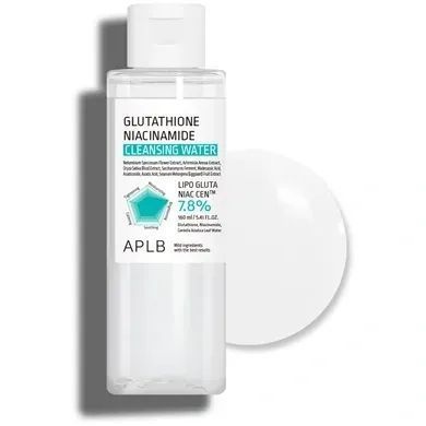 Міцелярна вода для демакіяжу з глутатіоном і ніацинамідом APLB Glutathione Niacinamide Cleansing Water, 160 мл krk_4094214024 фото