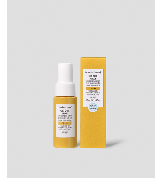 SUN SOUL CREAM SPF50 (50 мл) - АНТИВІКОВИЙ ВОДОСТІЙКИЙ СОНЦЕЗАХИСНИЙ КРЕМ SPF50 comfo_157179 фото